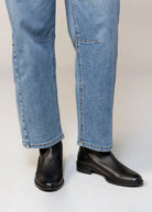 swatch_Black Leather l'idea italian leather sock boot
