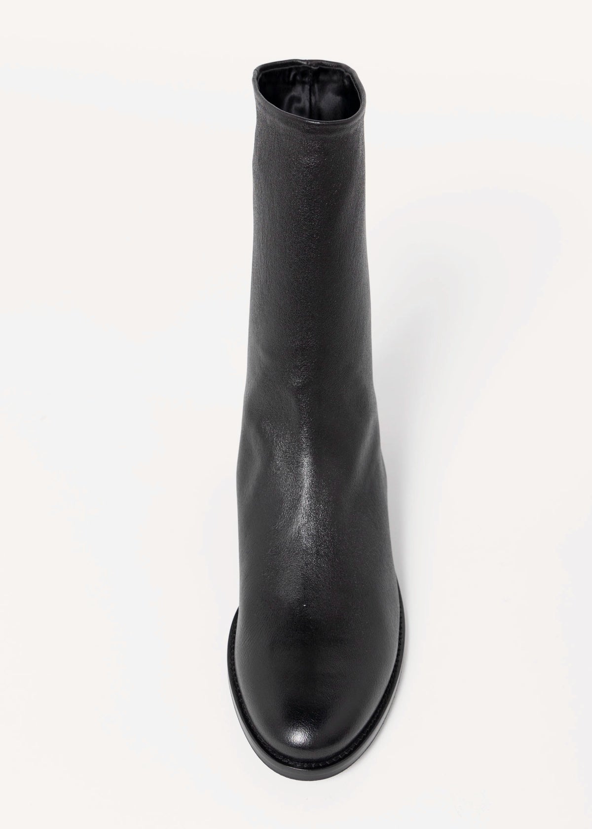 swatch_Black Leather l'idea italian leather sock boot