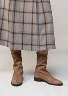 swatch_Light Taupe Suede l'idea italian leather sock boot