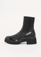 swatch_Black Leather l'idea italian leather lug sole boot