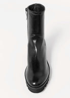 swatch_Black Leather l'idea italian leather lug sole boot