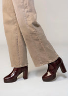 swatch_Rust Leather l'idea italian leather platform heeled boot