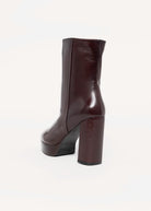 swatch_Rust Leather l'idea italian leather platform heeled boot