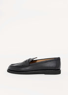 swatch_Black Leather l'idea italian leather penny loafer