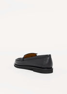 swatch_Black Leather l'idea italian leather penny loafer