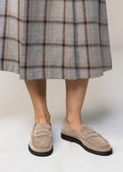 swatch_Taupe Suede l'idea italian leather penny loafer
