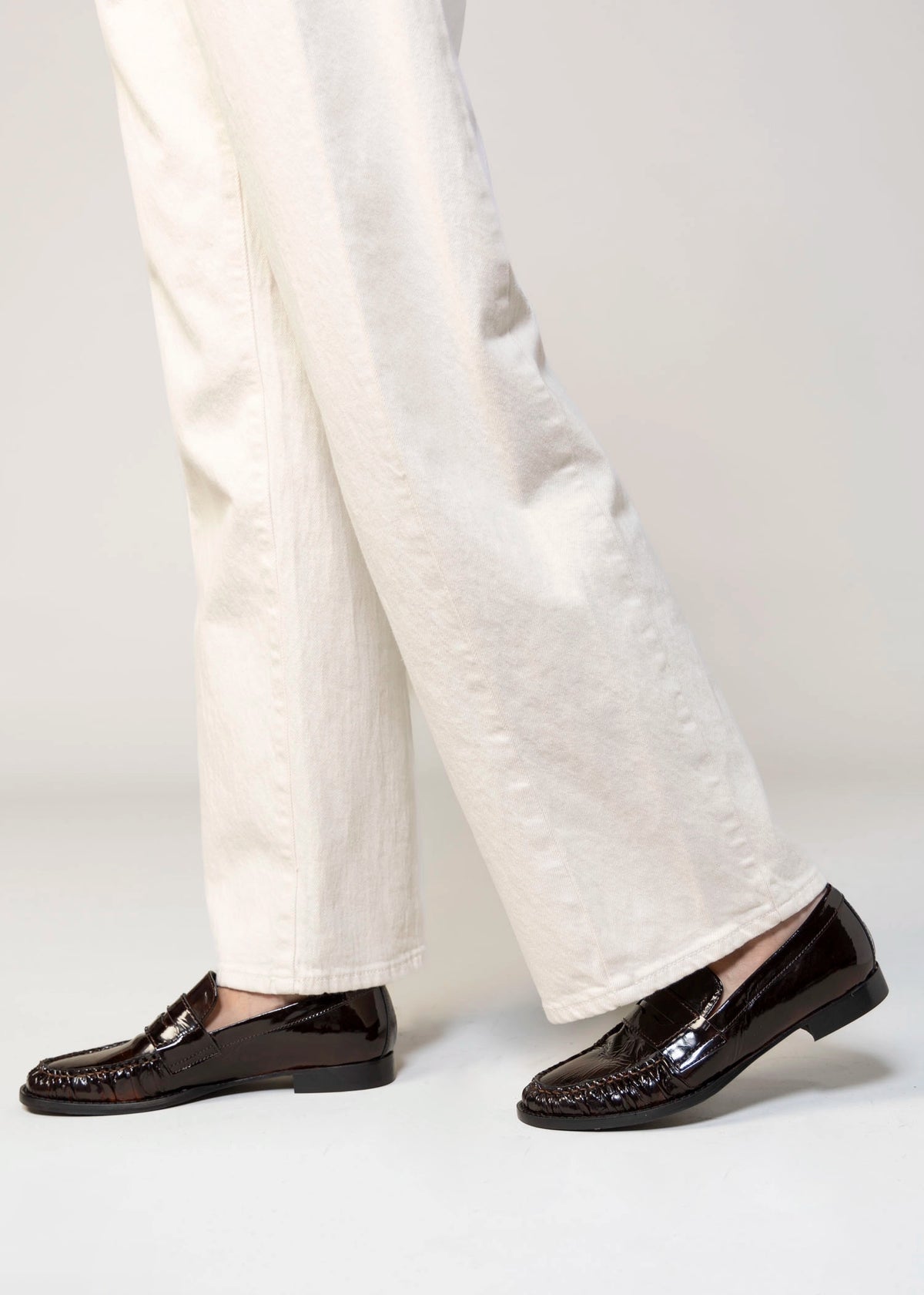swatch_Brick Patent l'idea italian patent leather ruched loafer