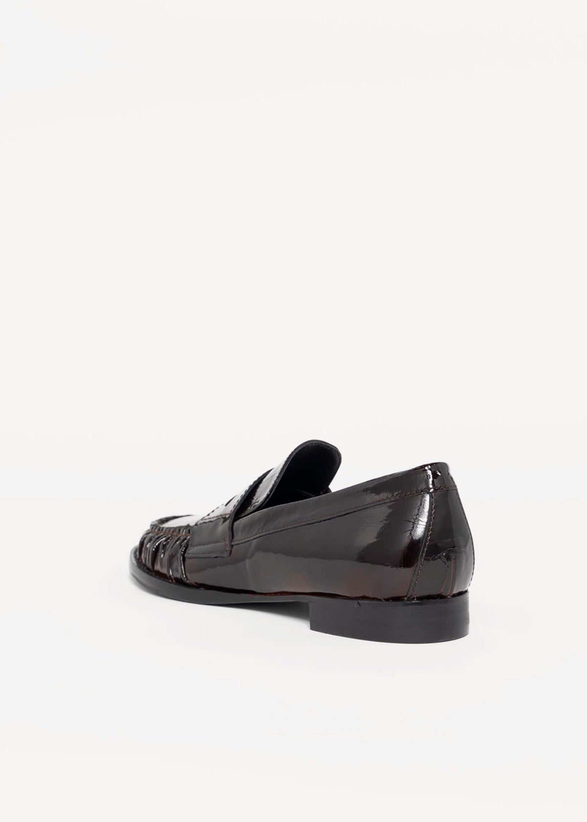 swatch_Brick Patent l'idea italian patent leather ruched loafer