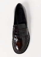 swatch_Brick Patent l'idea italian patent leather ruched loafer