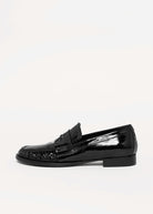 swatch_Black Patent l'idea italian patent leather ruched loafer