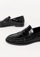 swatch_Black Patent l'idea italian patent leather ruched loafer