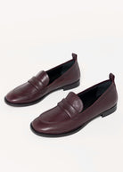 swatch_Prune Leather l'idea italian leather loafer