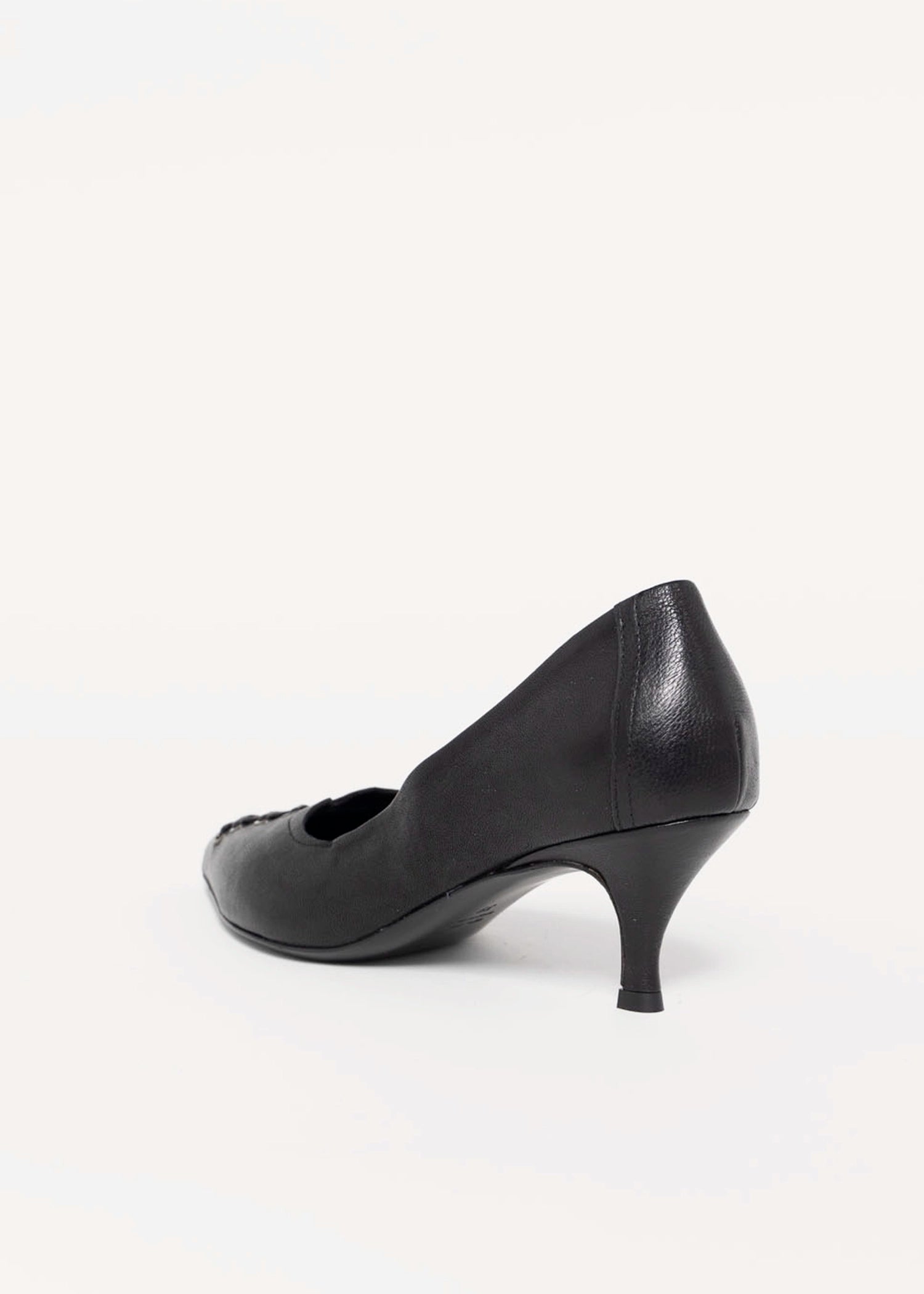 swatch_Black Leather l'idea italian leather corset pump