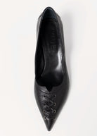 swatch_Black Leather l'idea italian leather corset pump