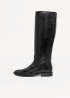 swatch_Black Leather l'idea italian leather riding boot