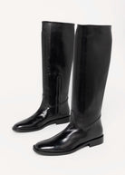 swatch_Black Leather l'idea italian leather riding boot