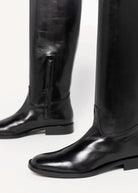 swatch_Black Leather l'idea italian leather riding boot