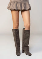 swatch_Grey Suede l'idea delia italian suede foldover tall boot