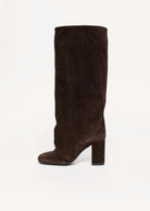 swatch_Chocolate Suede l'idea delia italian suede foldover tall boot