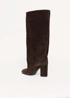 swatch_Chocolate Suede l'idea delia italian suede foldover tall boot