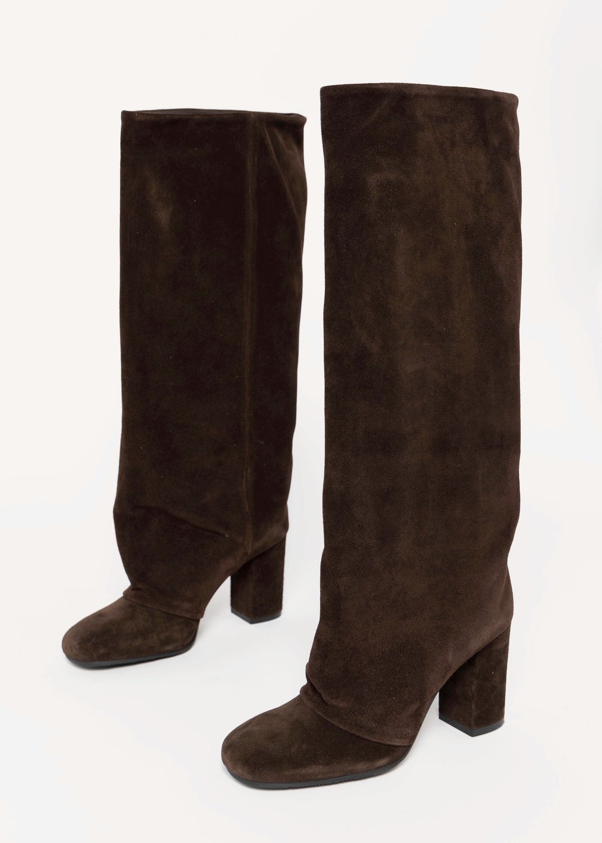 swatch_Chocolate Suede l'idea delia italian suede foldover tall boot