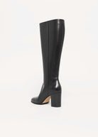 swatch_Black Leather mara bini italian leather knee hight heeled boot