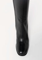 swatch_Black Leather mara bini italian leather knee hight heeled boot