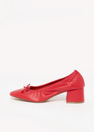 swatch_Red Leather steve madden coretta ballet pump