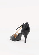 swatch_Black Leather fabio rusconi italian leather criss cross pump