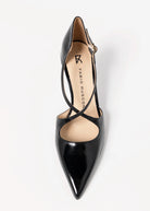 swatch_Black Leather fabio rusconi italian leather criss cross pump