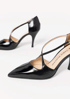 swatch_Black Leather fabio rusconi italian leather criss cross pump