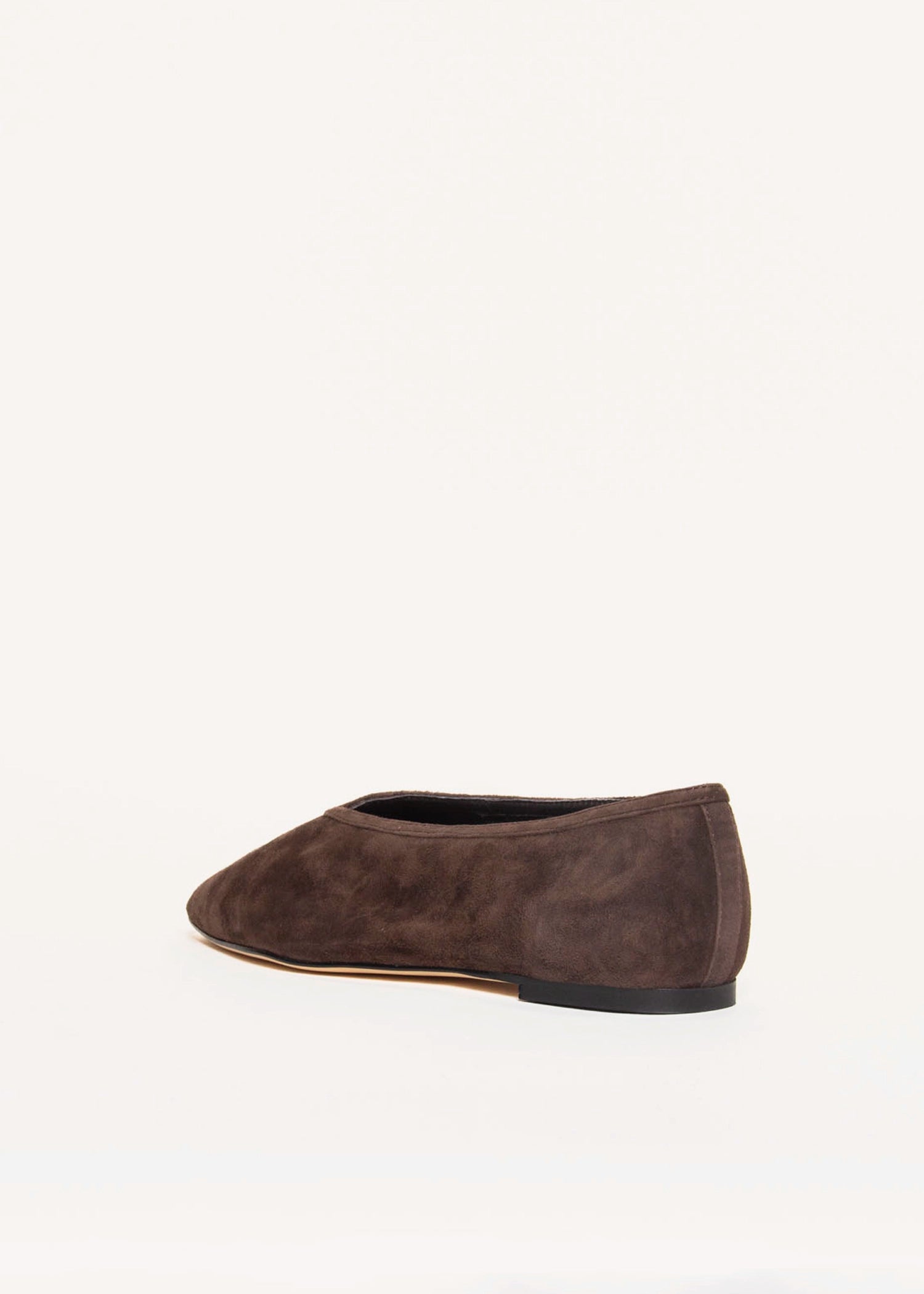 swatch_Espresso Suede bianca leather flat flat shoes