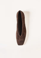 swatch_Espresso Suede bianca leather flat flat shoes