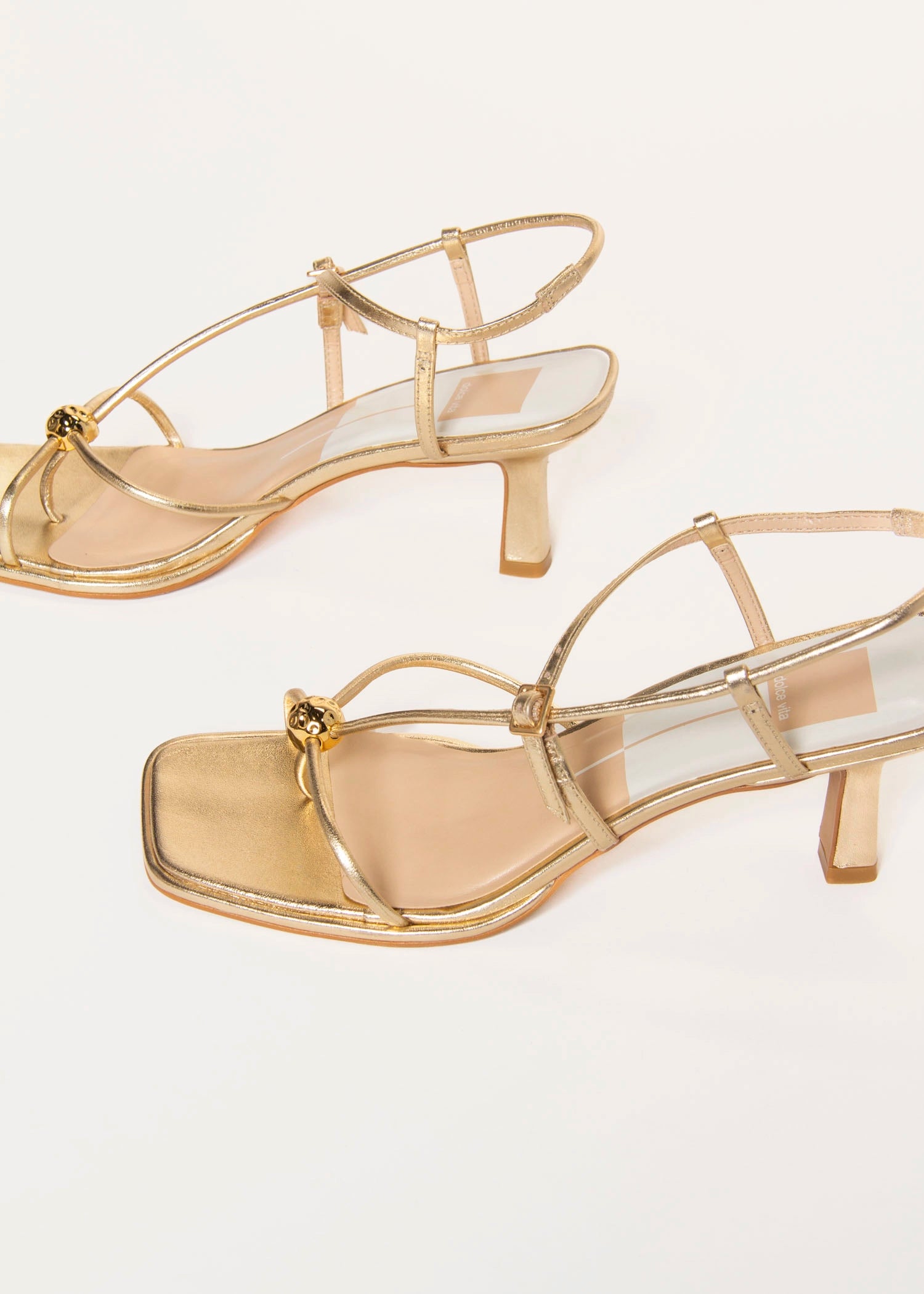 swatch_Gold Leather mylee heeled sandal shoes