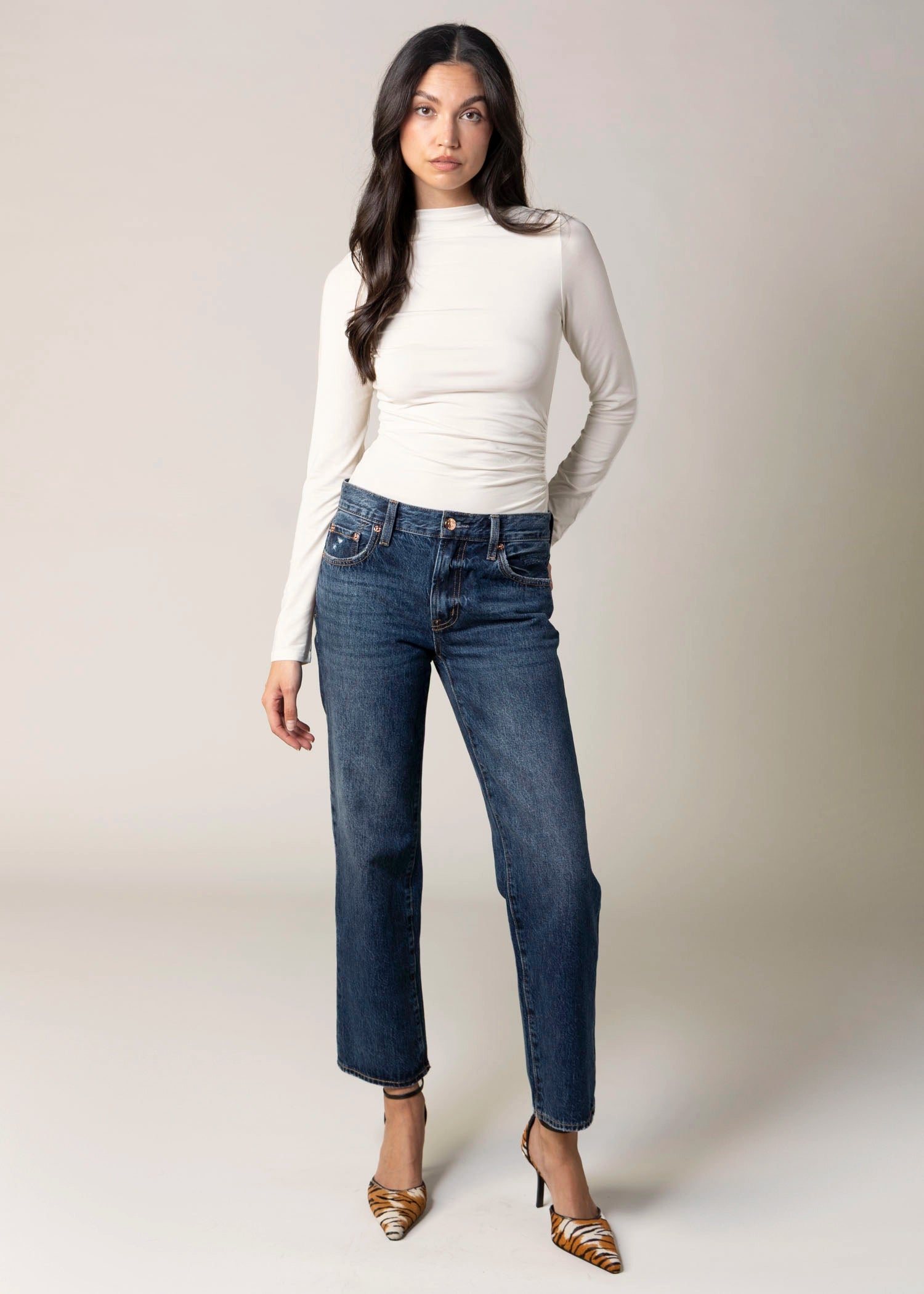 swatch_Soft White pistola nathalia mock neck long sleeve tee