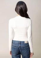 swatch_Soft White pistola nathalia mock neck long sleeve tee