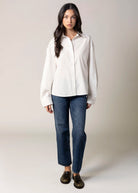swatch_White cotton poplin button down shirt
