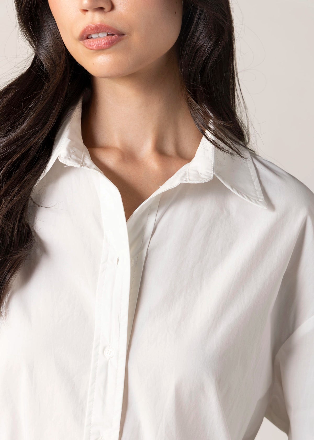 swatch_White cotton poplin button down shirt