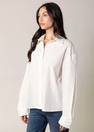 swatch_White cotton poplin button down shirt