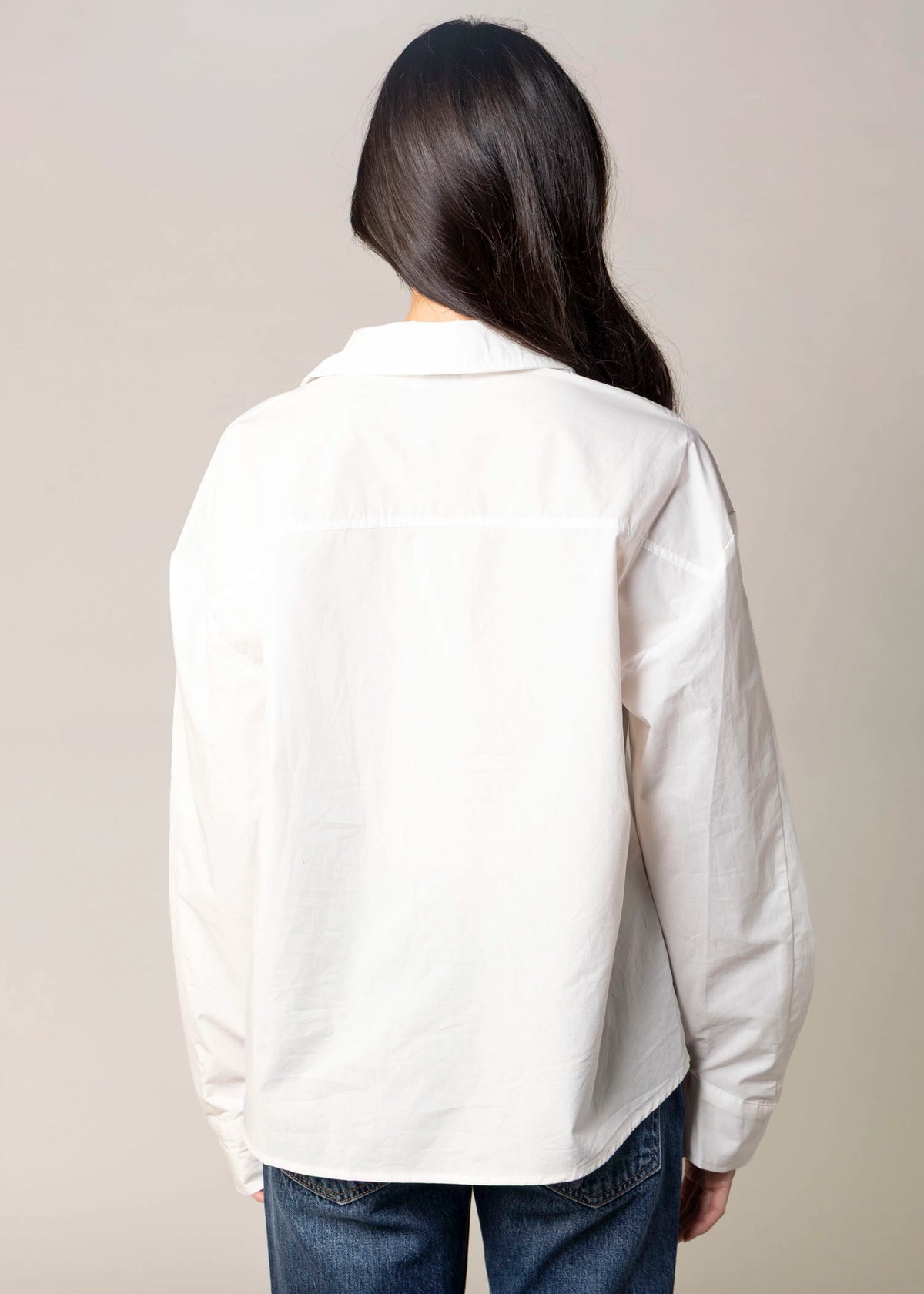 swatch_White cotton poplin button down shirt