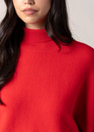 swatch_Red ribbed turtleneck sweater