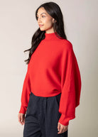 swatch_Red ribbed turtleneck sweater