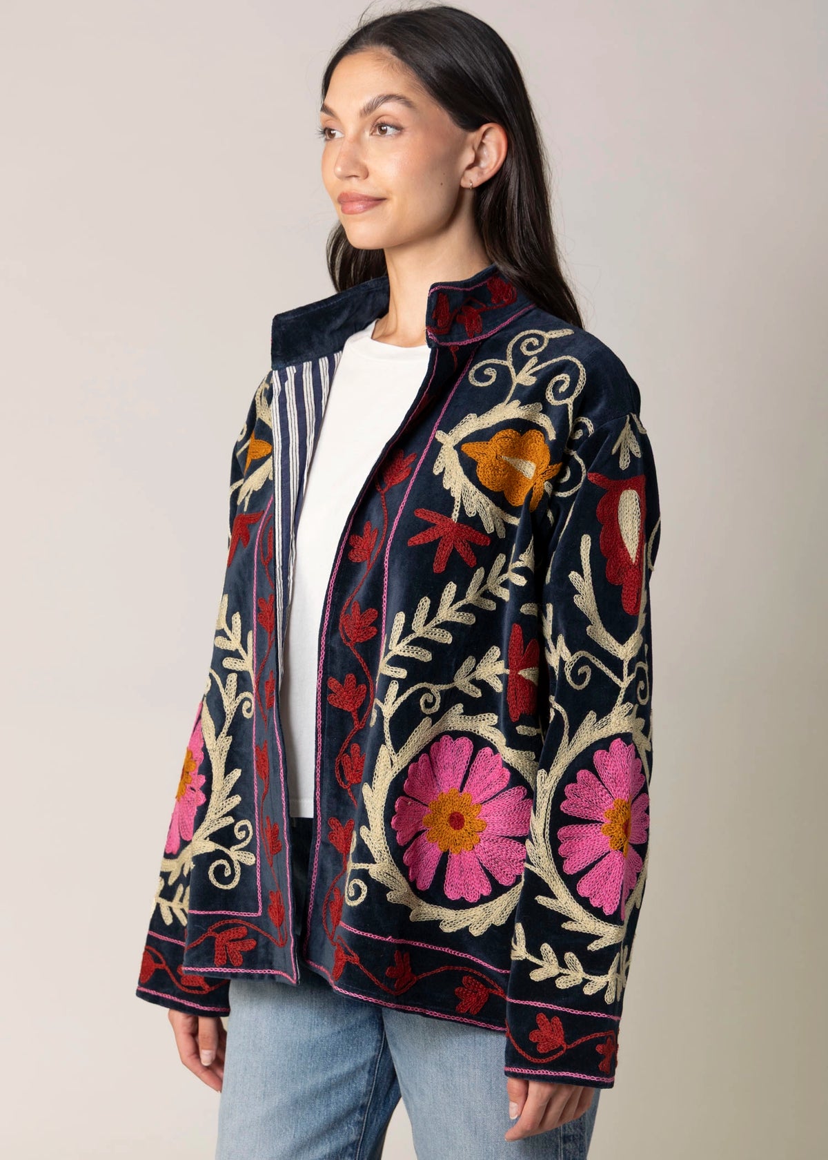 swatch_Blue multi suzani embroidered velvet jacket