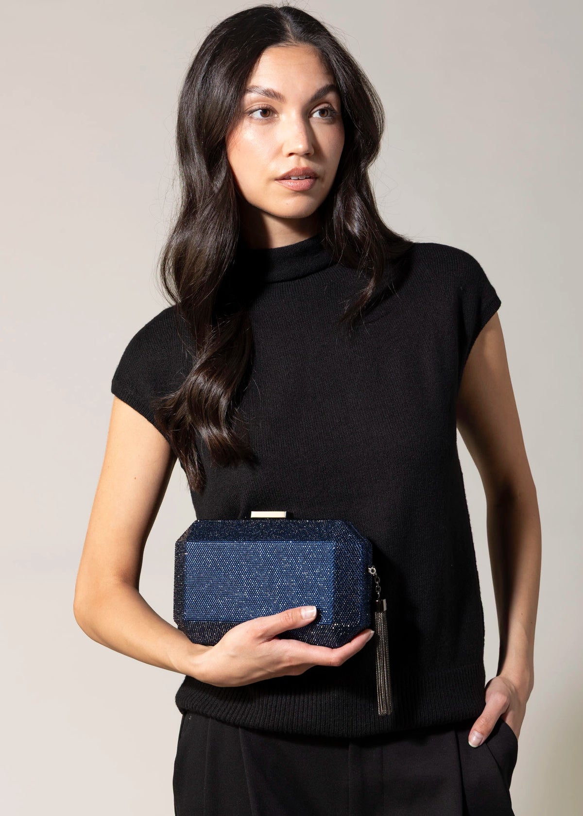 swatch_Navy olga berg gia crystal clutch