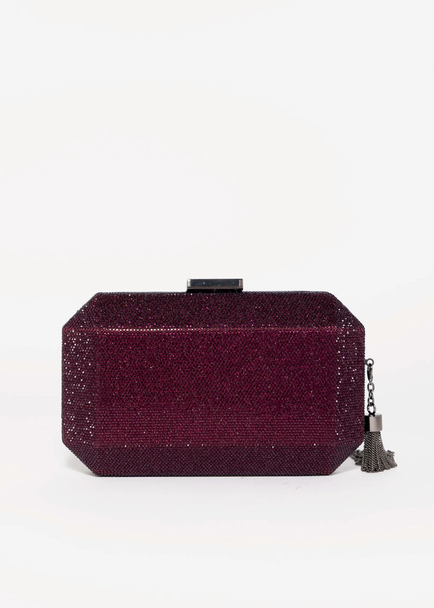 swatch_Burgundy olga berg gia crystal clutch