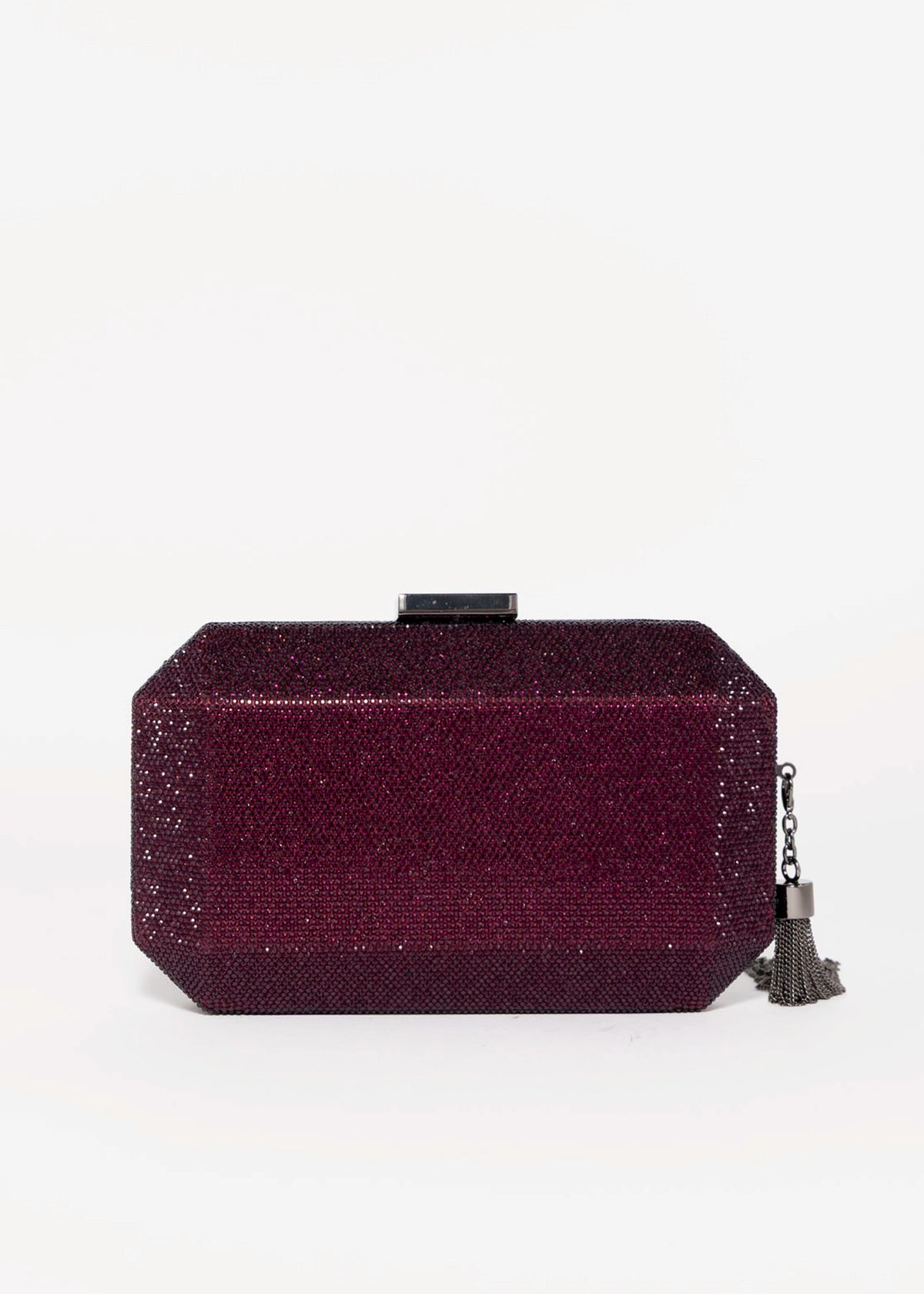 swatch_Burgundy olga berg gia crystal clutch