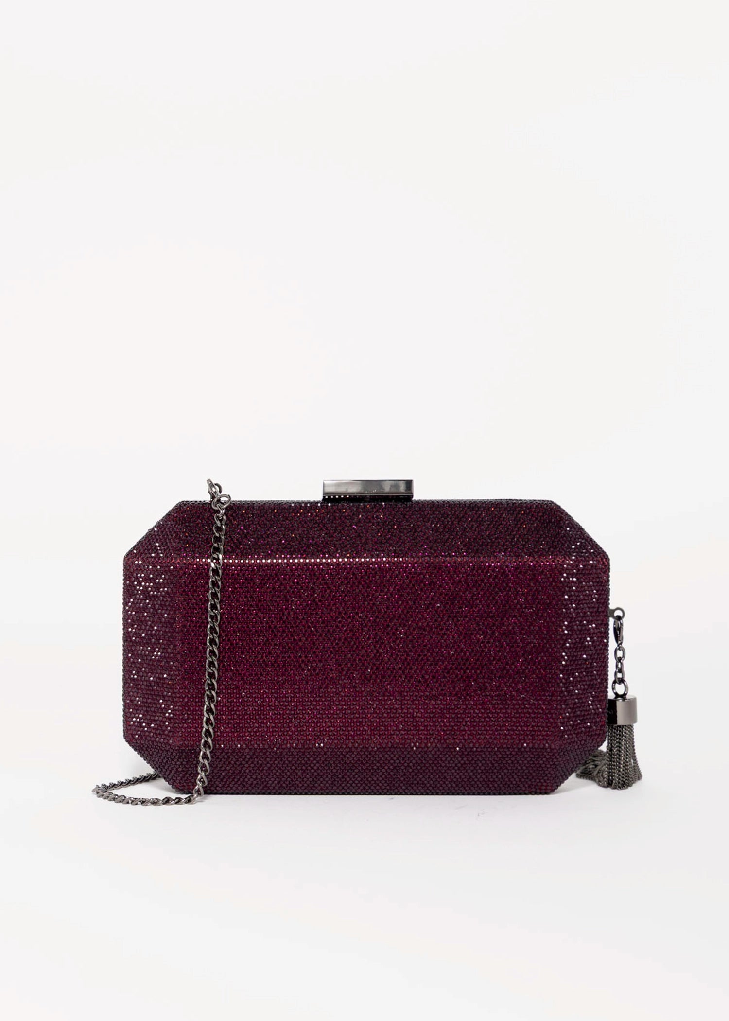 swatch_Burgundy olga berg gia crystal clutch