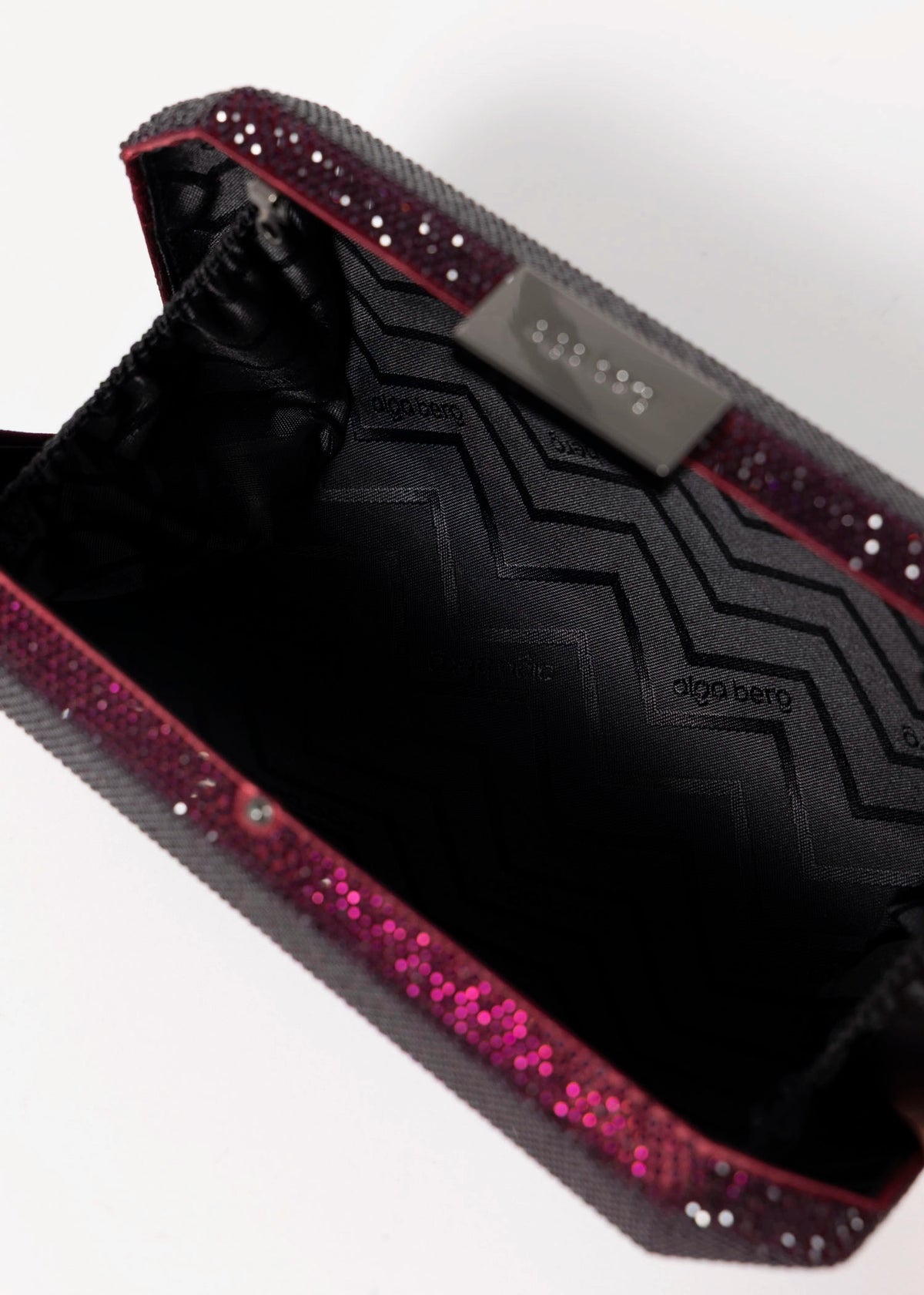 swatch_Burgundy olga berg gia crystal clutch