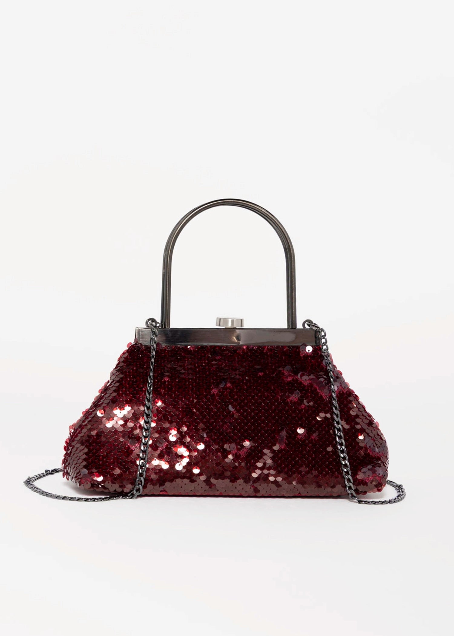 swatch_Burgundy olga berg tori sequin evening bag