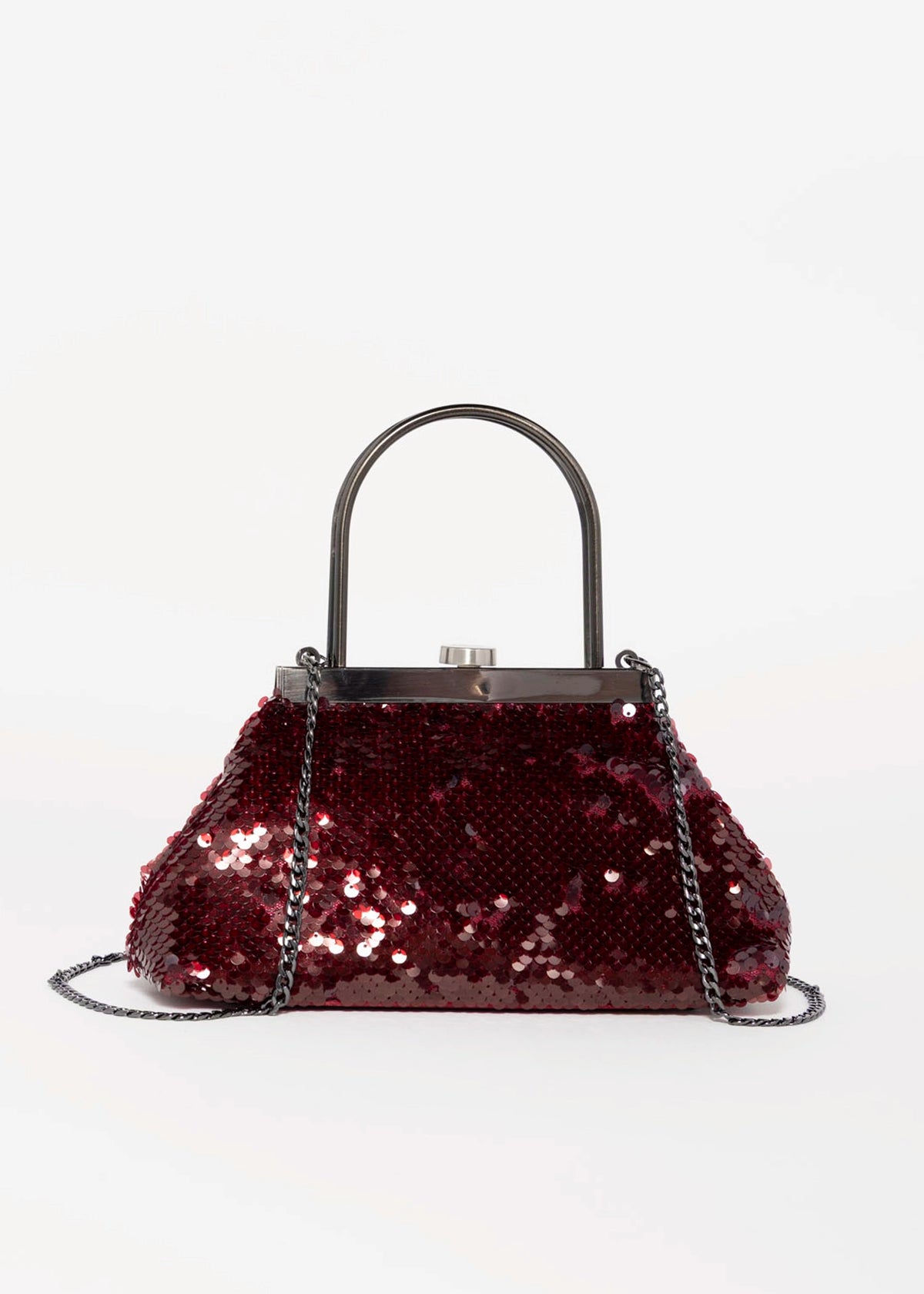 swatch_Burgundy olga berg tori sequin evening bag
